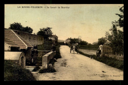 91 - VILLEBON-SUR-YVETTE - LA ROCHE - LE LAVOIR DU BOURBIER - CARTE TOILEE ET COLORISEE - Sonstige & Ohne Zuordnung