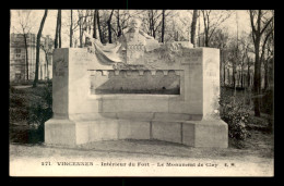 94 - VINCENNES - INTERIEUR DU FORT - LE MONUMENT DE CLEY - GUERRE DE 1870 - Vincennes