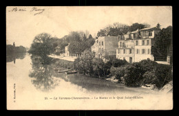 94 - LA VARENNE-CHENNEVIERES - LA MARNE AU QUAI ST-HILAIRE - Andere & Zonder Classificatie