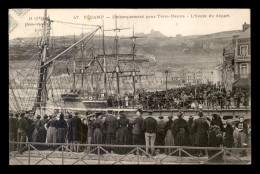 BATEAUX  - VOILIERS TERRE-NEUVA ST-PIERRE ET CLETA AU DEPART AU PORT DE FECAMP - Zeilboten