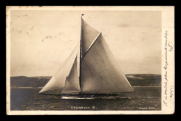 BATEAUX - VOILIERS - LE "SHAMROCK III" EN MER - Sailing Vessels