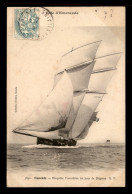 BATEAUX - VOILIERS - BISQUINE CANCALAISE UN JOUR DE REGATES - CANCALE - Sailing Vessels