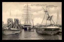 BATEAUX - VOILIERS - LA DRAGUE, LA "RANCAGUA" ET LE "STRASBOURG" DEMATE PAR LA TEMPETE AU VIEUX BASSIN DE ST-NAZAIRE - Velieri