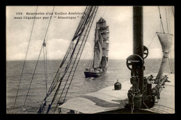 BATEAUX - VOILIERS - RENCONTRE D'UN VOILIER AMERICAIN SOUS L'EQUATEUR PAR "L'ATLANTIQUE" - Segelboote