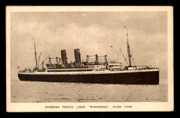 BATEAUX - PAQUEBOT "MINNEDOSA" CANADIAN PACIFIC LINER - Steamers