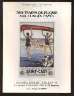 AFFICHES - CATALOGUE DE VENTE "DES TRAINS DE PLAISIR AUX CONGES PAYES" - 1987 - Trödler & Sammler