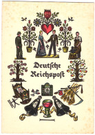 Telegramm Deutsche Reichspost, Berlin 1938, Hochzeit Fam. Wittig, Schmied, Soldat Mit Gewehe, Rückseite Postillon  - Ohne Zuordnung