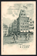 Lithographie Trier, Hotel Rotes Haus  - Trier