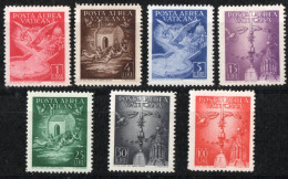 Vatican 1947 Airmail Stamps 7 Values MNH Dove Over St Pieter Dome, Swallows, Angels Bringin Casa Sancta - Ongebruikt