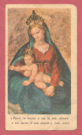 Holy Card, Santino- Madonna Del Popolo Di Cesena. Effige Proprietà Della Compagnia Della Madonna Del Popolo Di Cesena. - Devotieprenten