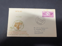 7-5-2024 (4 Z 24) INDIA FDC Cover - 1965 -  International Telecommunication - FDC