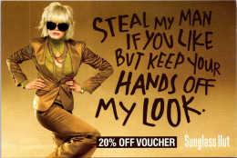 7-5-2024 (4 Z 25) Australia - Sunglass Hut (women / Humour) 2 Postcards - Humor