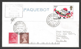 1988 Paquebot Cover, British Stamps Used In Belize City - Storia Postale