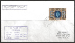 1981 Paquebot Cover, British Stamps Used In Port Chalmers, New Zealand - Storia Postale