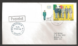 1993 Paquebot Cover, Italy Stamps Used In Kiel, Germany - Lettres & Documents