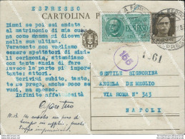 Bm538 Regno Intero Postale  + Espresso Lire 1,25  1942 - Storia Postale