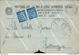 Bn44 Cartolina Storia Postale Segnatasse Lire 10 Tassa A Carico Del Destinatario - Storia Postale