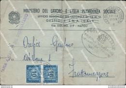 Bn47 Cartolina Storia Postale Segnatasse Lire 10 Tassa A Carico Del Destinatario - Storia Postale