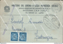 Bn43 Cartolina Storia Postale Segnatasse Lire 10 Tassa A Carico Del Destinatario - Marcophilia