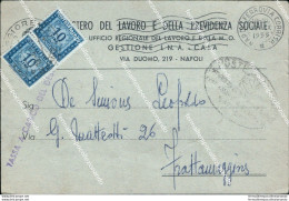 Bn48 Cartolina Storia Postale Segnatasse Lire 10 Tassa A Carico Del Destinatario - Storia Postale