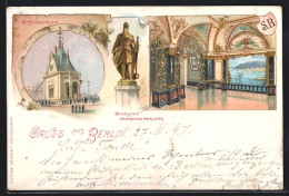 Lithographie Berlin, Schleusenhaus, Mühlendamm, Innenansicht, Markgraf Albrecht Der Bär  - Mitte