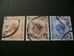 Ceylon 1954 QE II - 20R, 50R, 100R - Used Revenue Stamps. - Sri Lanka (Ceylon) (1948-...)