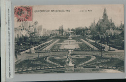 EXPOSITION  UNIVERSELLE BRUXELLES 1910    Jardin De Paris (2024 Avril 355)  - Wereldtentoonstellingen