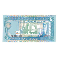 Billet, Turkmanistan, 5 Manat, KM:2, NEUF - Turkmenistan