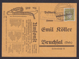 Forst Lausitz Brandenburg Deutsches Reich Postkarte Landpoststempel - Covers & Documents