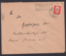 Kurtschow über Crossen Oder Brandenburg Deutsches Reich Brief Landpoststempel - Cartas & Documentos
