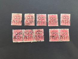 (stamps 7-5-2024) Very Old Australia Stamp - 10 O.S PERFIN Stamps (perforée) - Perforadas