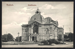 AK Rostock, Ansicht Des Stadttheaters  - Teatro