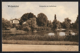 AK Wolfenbüttel, Wallpartie Mit Kaffeehaus  - Wolfenbuettel