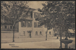 Germany.   Weimar Shillerhaus. Illustrated View Posted Postcard - Weimar