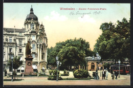 AK Wiesbaden, Kaiser Friedrich-Platz  - Wiesbaden