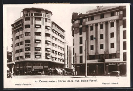 CPA Casablanca, Entrée De La Rue Blaise-Pascal  - Casablanca