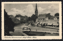 AK Swinemünde, Bus Auf Dem Platz  - Pommern