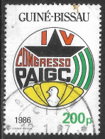 GUINE BISSAU – 1986 PAIGC Congress 200 P Used Stamp - Guinée-Bissau