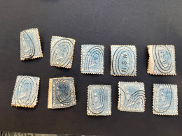 (stamps 7-5-2024) Very Old Australia Stamp - NSW 2 Pence X 10 Stamps (NSW P/m) - Used Stamps