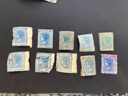 (stamps 7-5-2024) Very Old Australia Stamp - NSW 2 Pence X 10 Stamps - Oblitérés