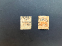 (stamps 7-5-2024) Very Old Australia Stamp - NSW 4 Pence X 2 Stamps - Usados