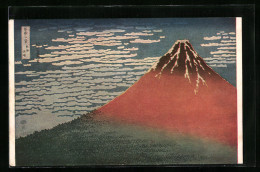 Künstler-AK Blick Auf Den Fuji Im Abendrot, Japanische Kunst  - Sonstige & Ohne Zuordnung