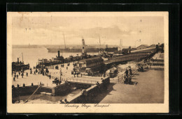 AK Liverpool, Landing Stage, Dampfer Am Hafen  - Other & Unclassified