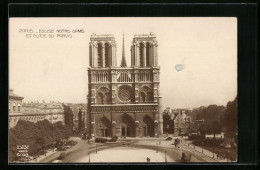 AK Paris, Église Notre-Dame Et Place Du Parvis  - Sonstige & Ohne Zuordnung