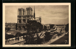 AK Paris, Cathédrale Notre-Dame, Vue D`ensemble  - Sonstige & Ohne Zuordnung