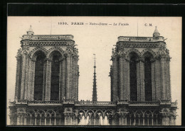 AK Paris, Cathédrale Notre-Dame, La Facade  - Autres & Non Classés