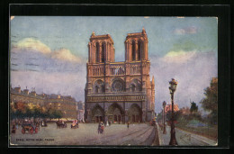 Künstler-AK Paris, Cathédrale Notre-Dame, Facade  - Autres & Non Classés