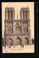 AK Paris, Cathédrale Notre-Dame, Hauptportal  - Andere & Zonder Classificatie