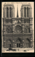 AK Paris, Cathédrale Notre-Dame, Facade  - Sonstige & Ohne Zuordnung