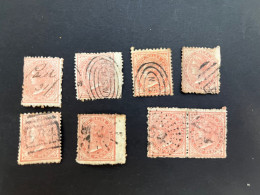 (stamps 7-5-2024) Very Old Australia Stamp - NSW - One Penny (8 Stamps) - Gebruikt